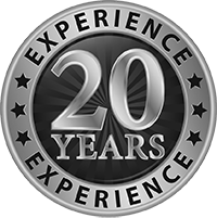 20 years of experience badge